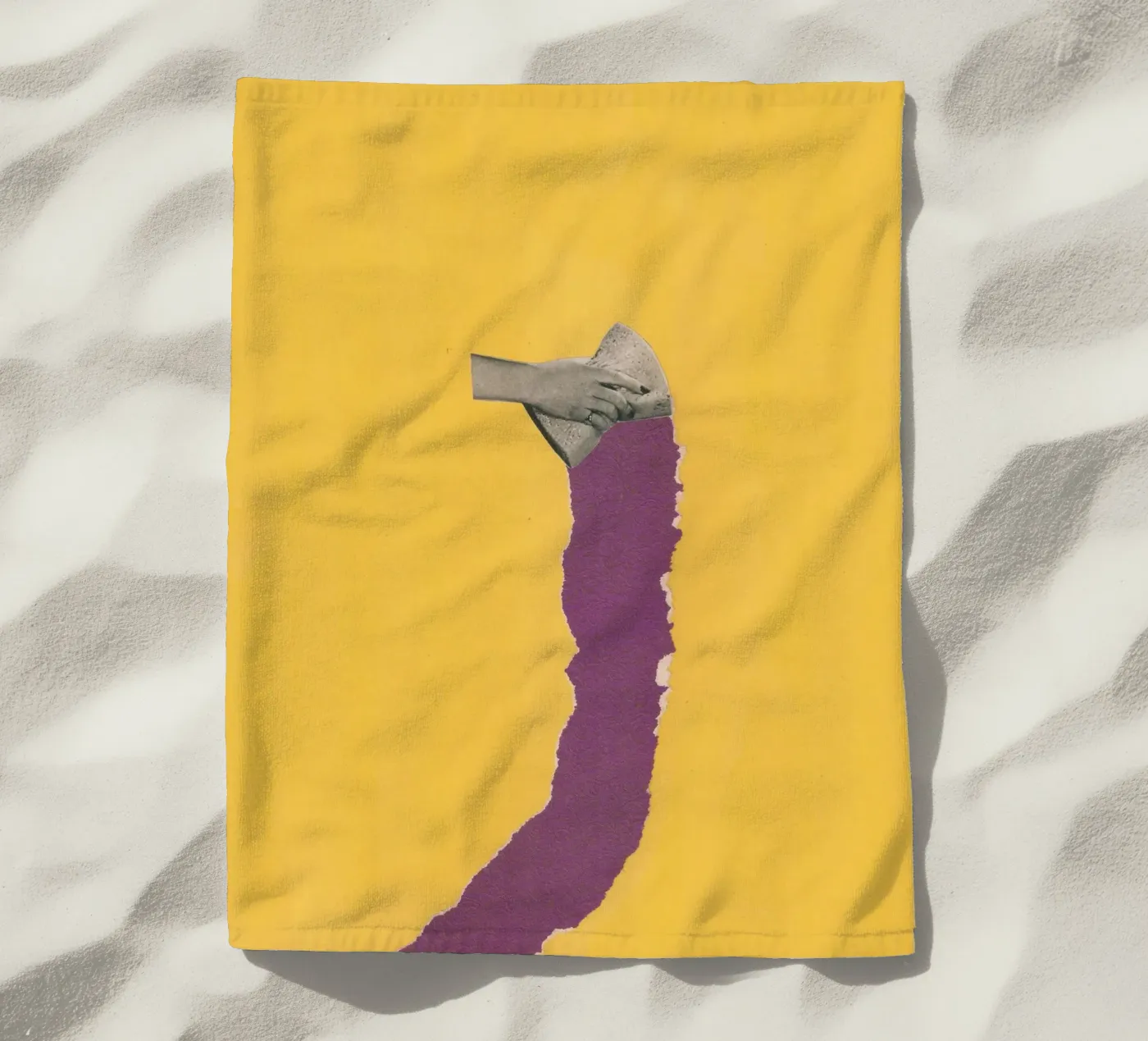 Sponge Torn beach towel by Carlos Quitério
