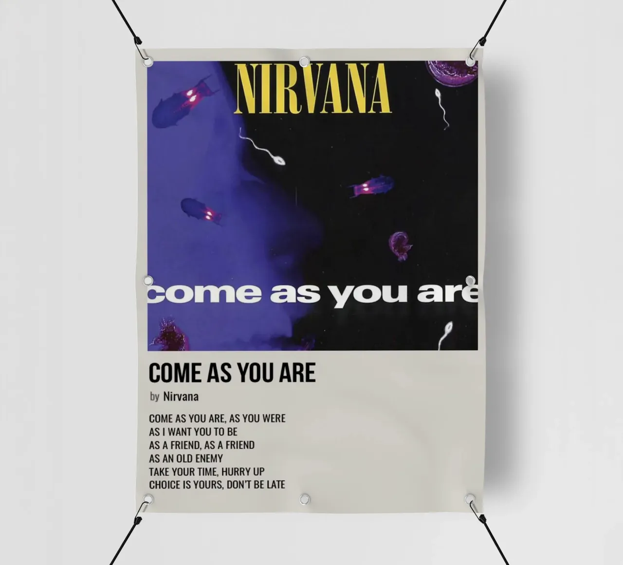 COME AS YOU ARE by Nirvana telo in pvc da SoundStudio