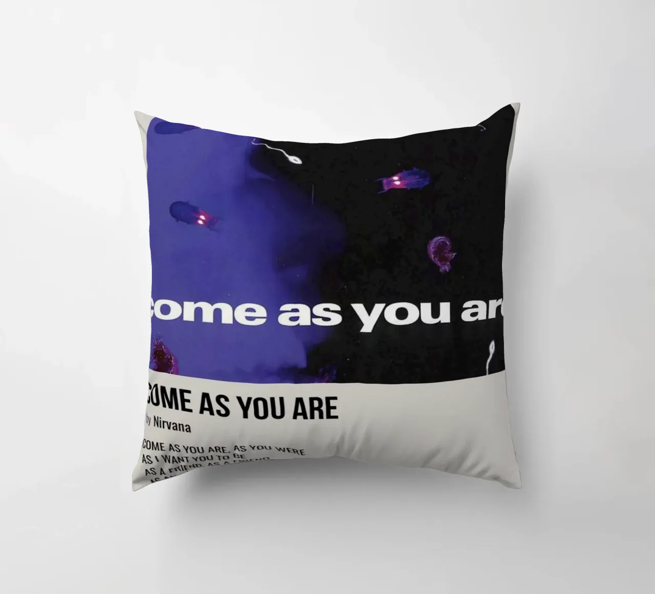 COME AS YOU ARE by Nirvana cuscino da SoundStudio