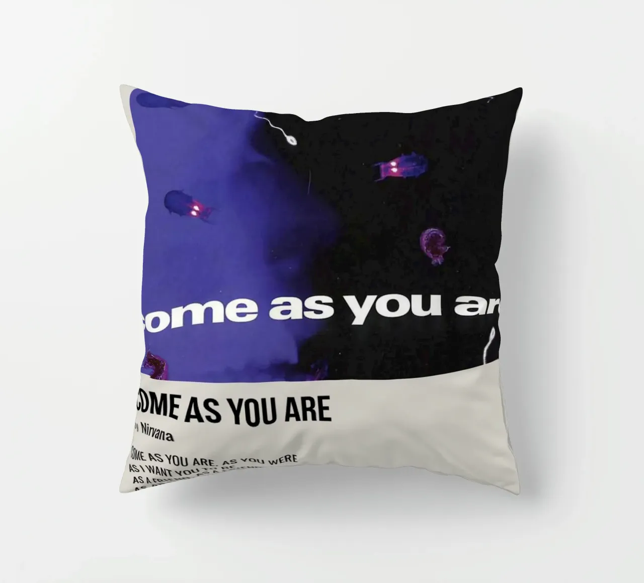 COME AS YOU ARE by Nirvana cuscino da SoundStudio