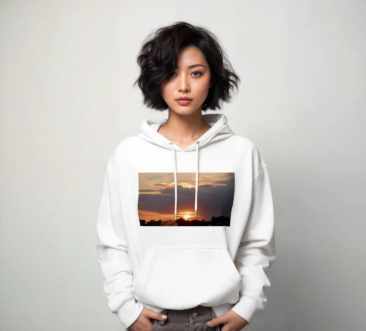 Tramonto romantico felpa con cappuccio da Alexandra Joseph Fotomomente
