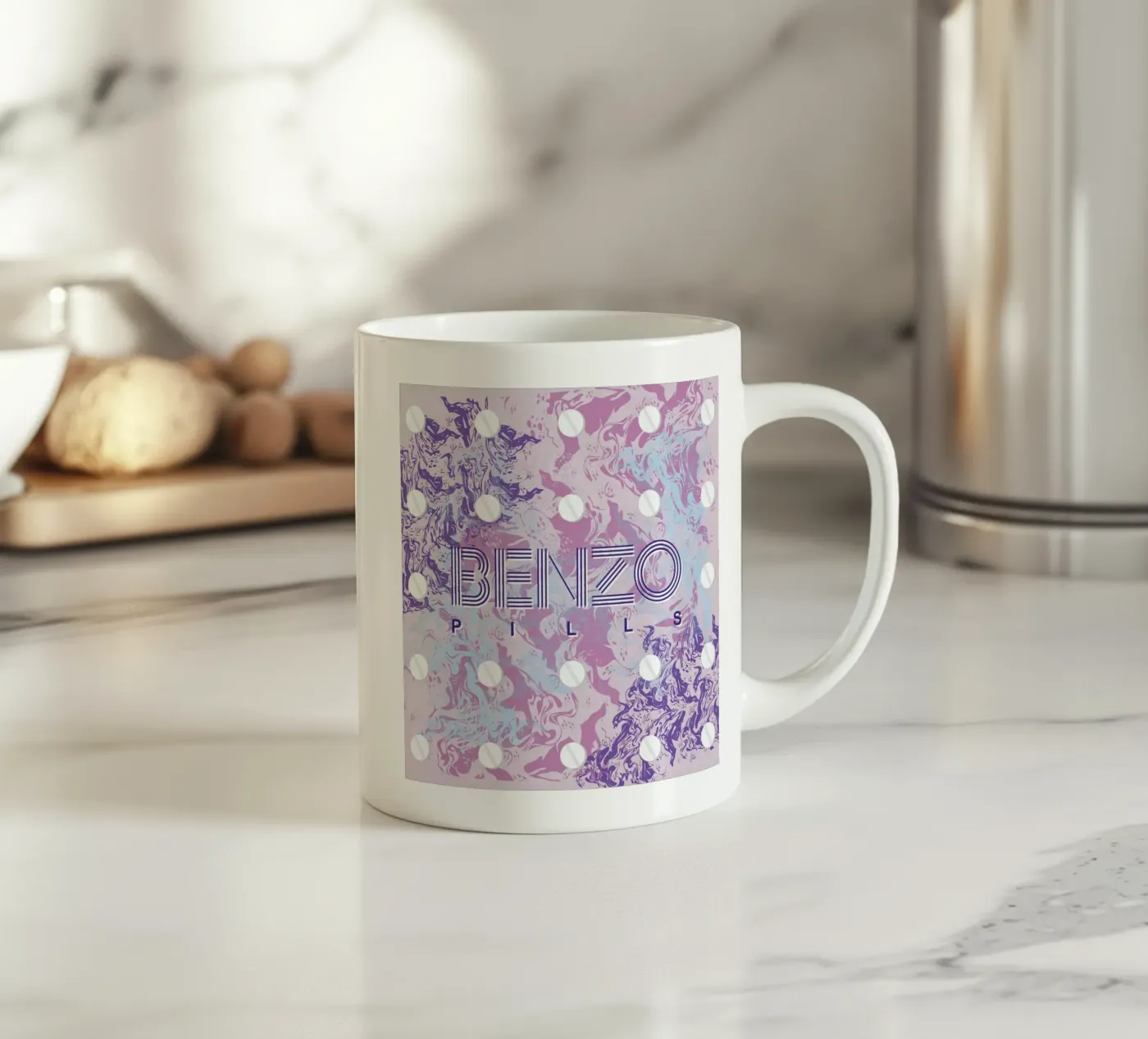 Benzo ceramic mug by Chobopop