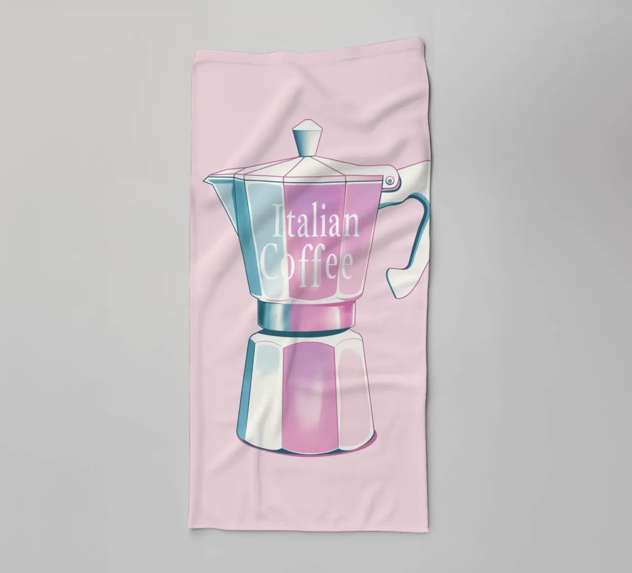 Italian Coffee hellrosa towel by Carinaprint