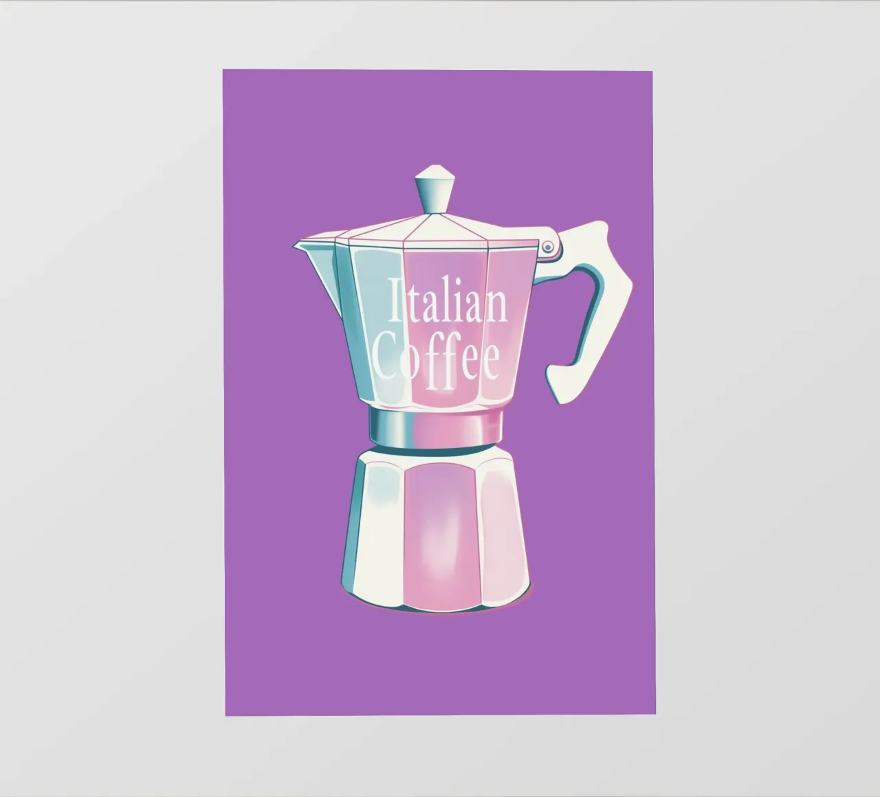 Caffè italiano in lila telo in pvc da Carinaprint