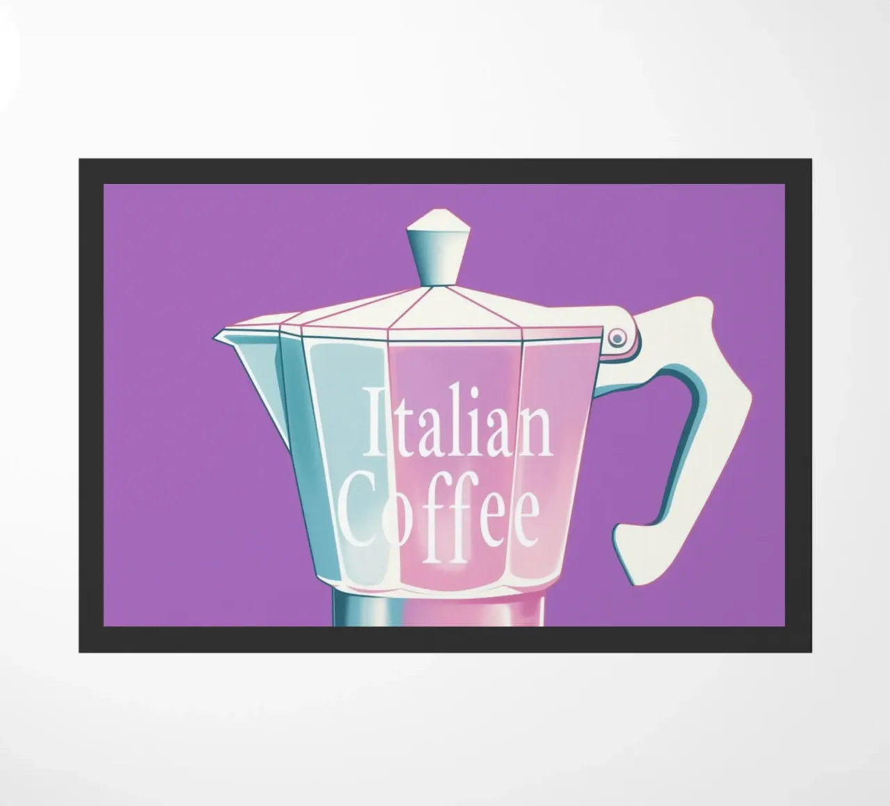 Caffè italiano in lila zerbino da Carinaprint