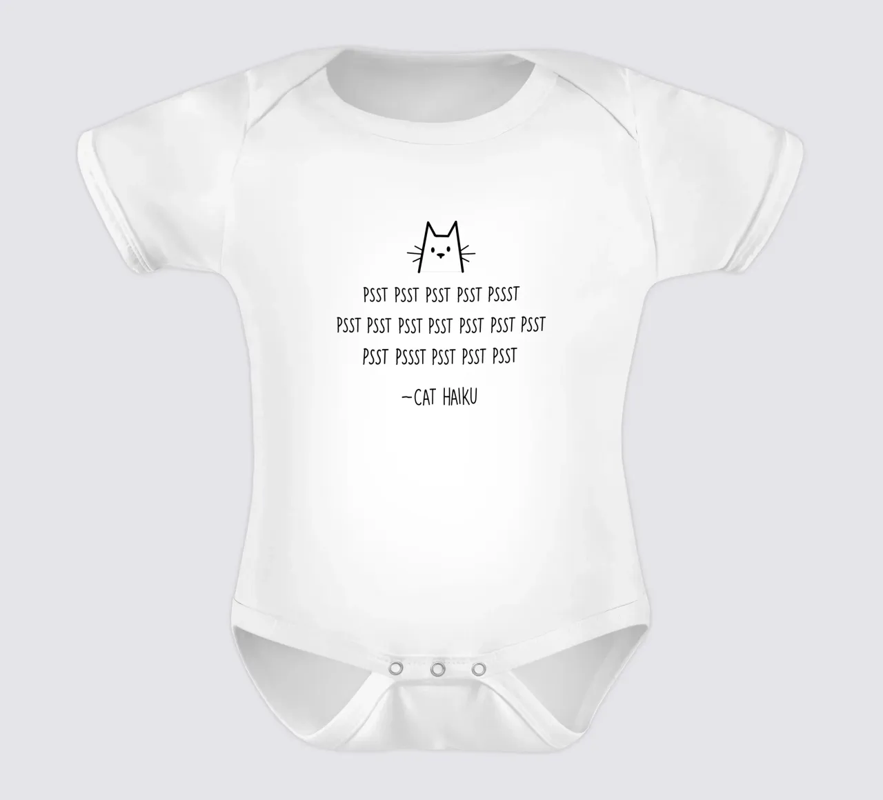 Haiku del gatto body neonato maniche corte da robincrossman