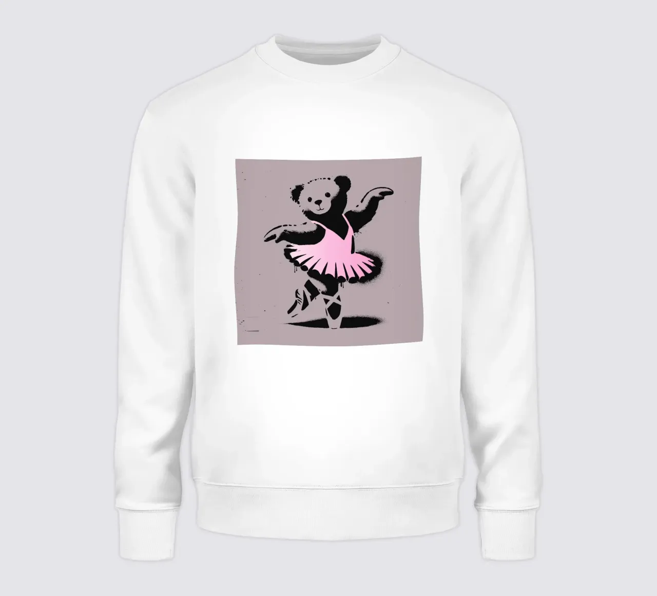 Orsetto ballerina in stile stencil felpa da namosh