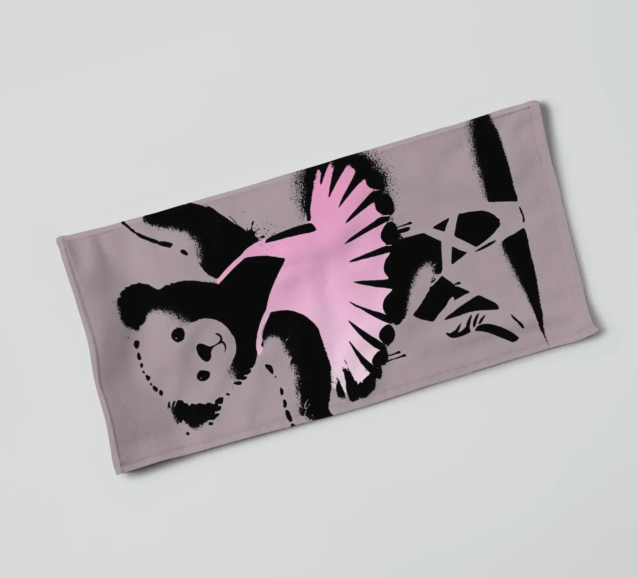 Orsetto ballerina in stile stencil asciugamano da bagno da namosh