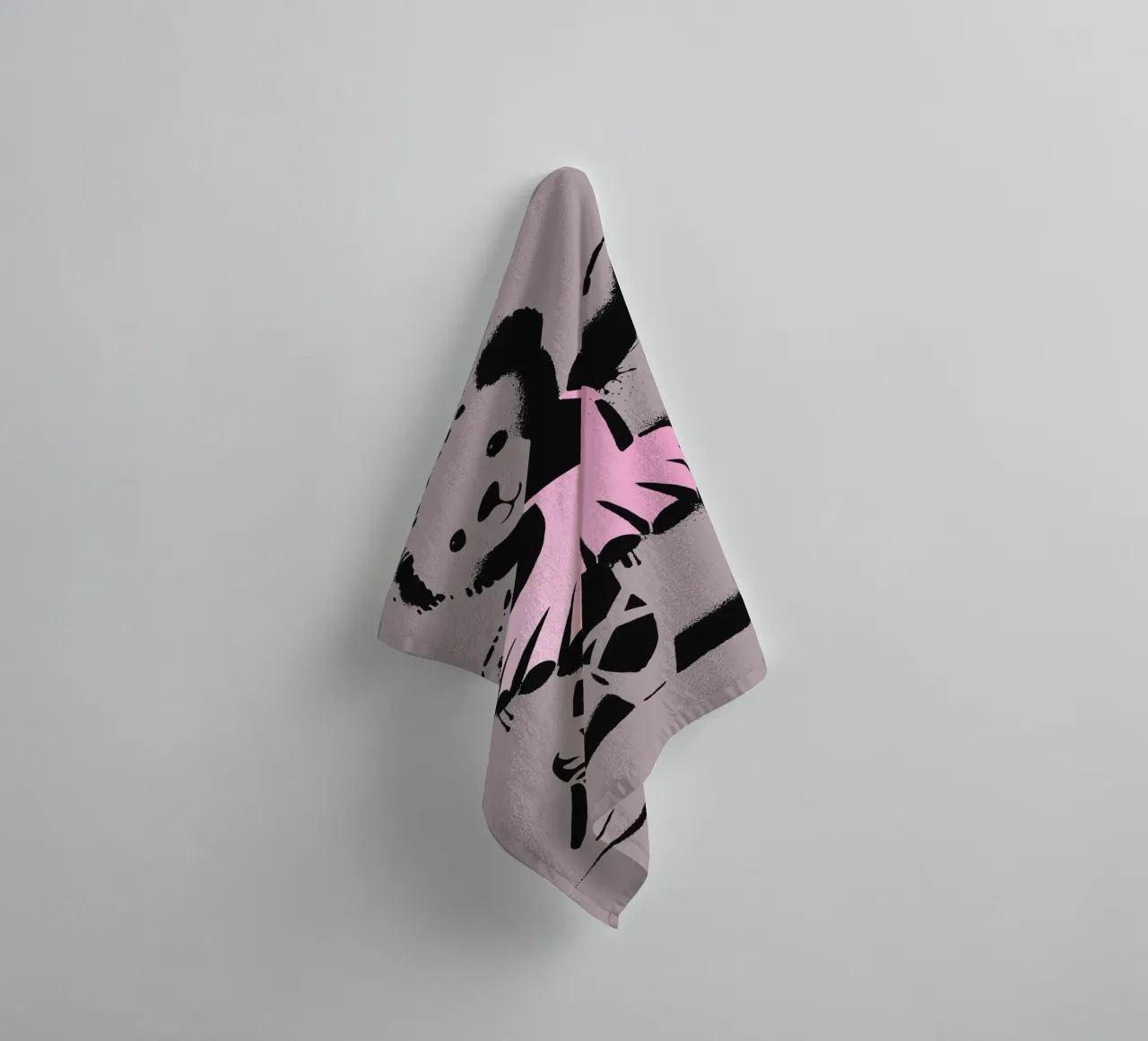 Orsetto ballerina in stile stencil asciugamano da bagno da namosh