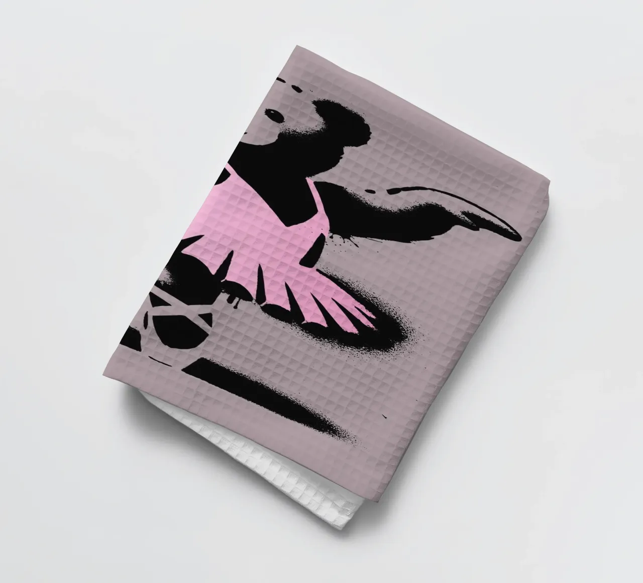 Orsetto ballerina in stile stencil canovaccio da cucina da namosh