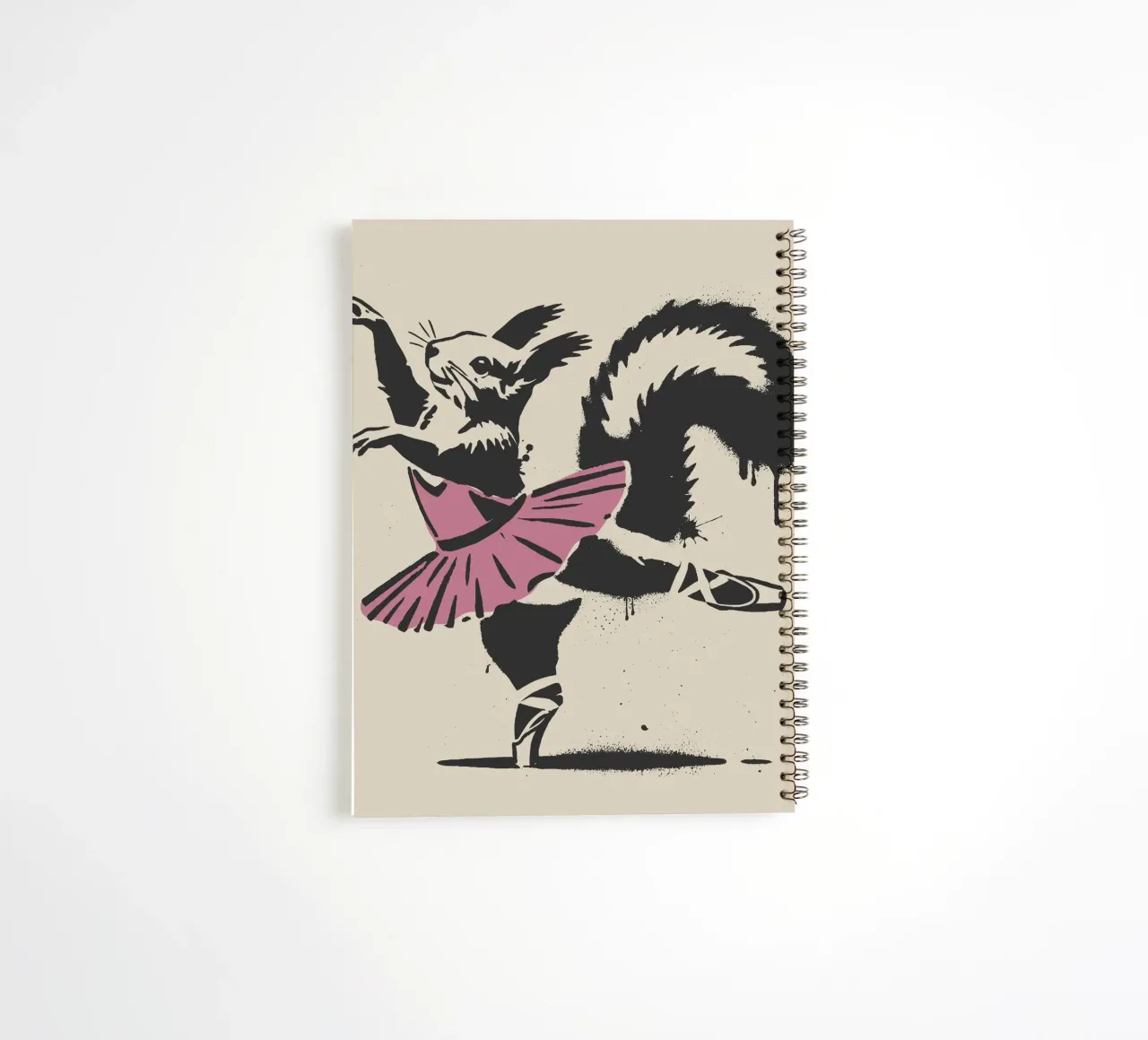 Dancing squirrel in ballet style spiral notebook by namosh