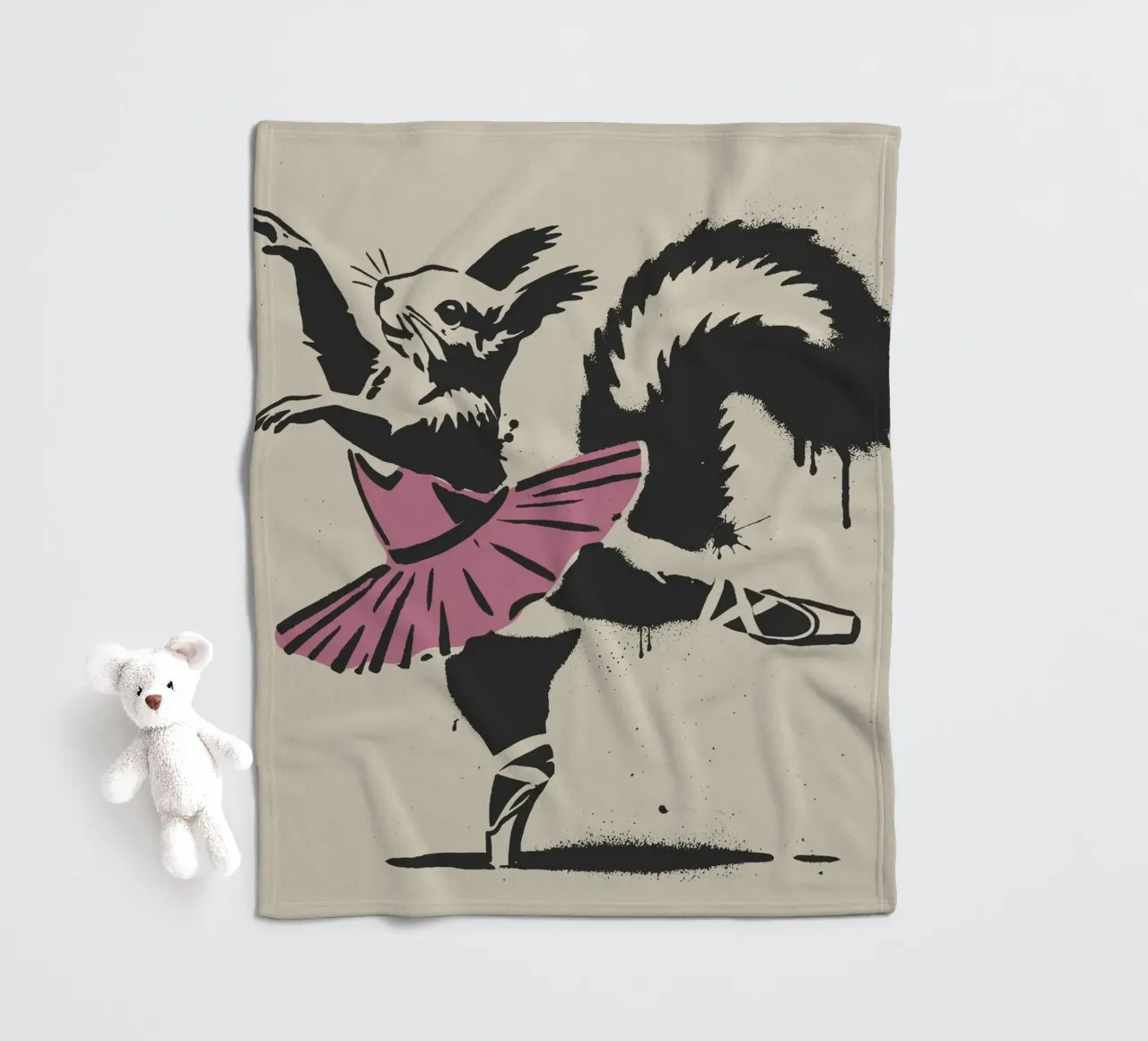 Scoiattolo ballerino in stile danza classica coperta in pile da namosh