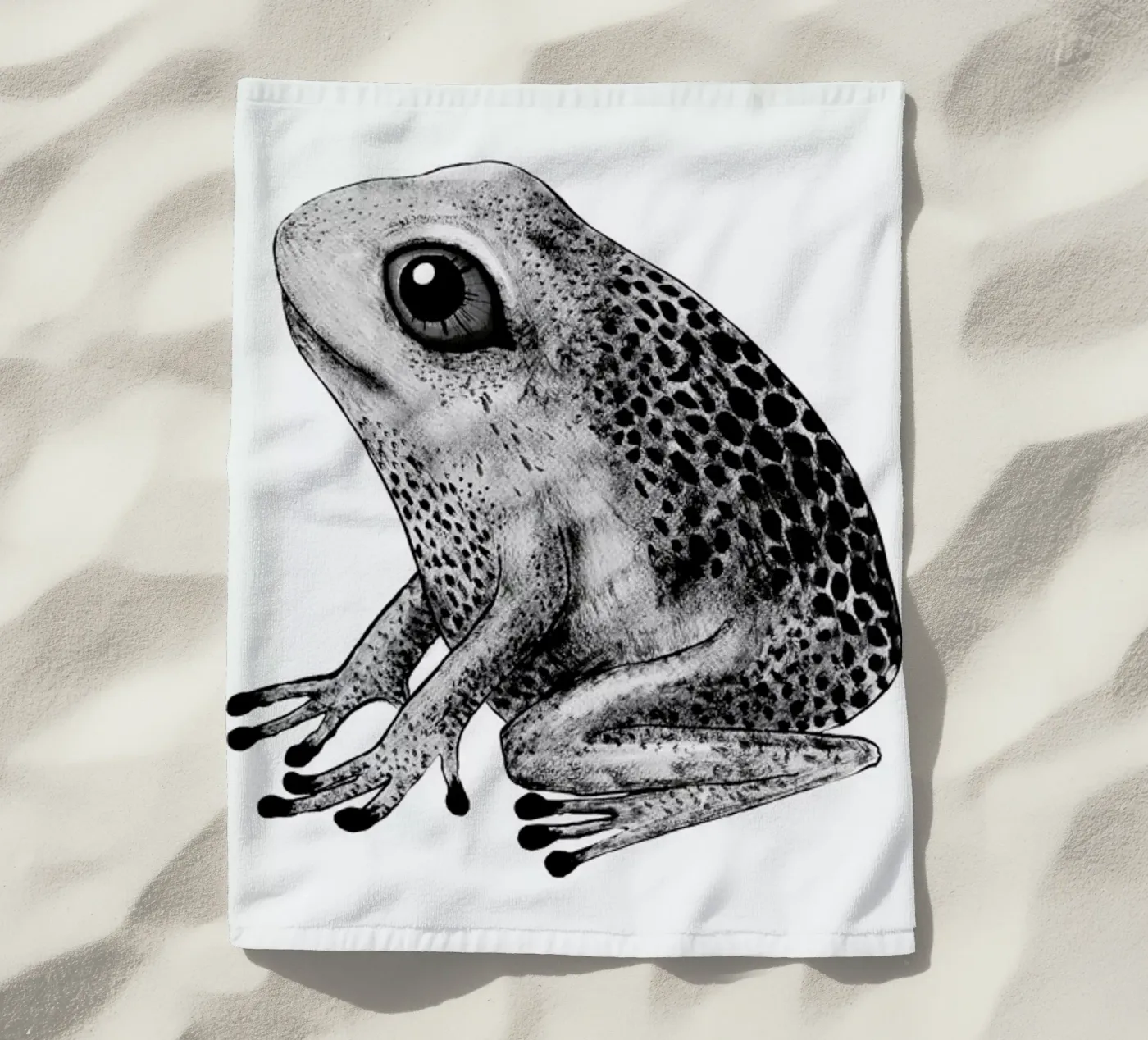 Frog beach towel by Tvinkla