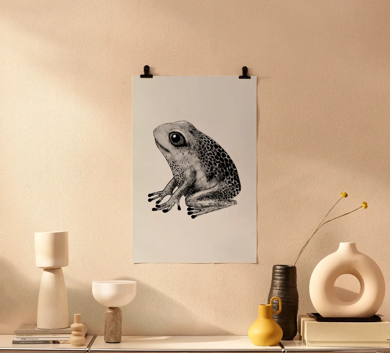 Frog poster con telaio in alluminio da Tvinkla