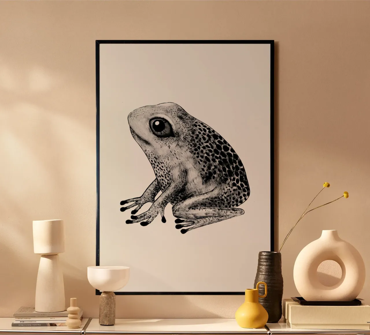 Frog poster con telaio in alluminio da Tvinkla