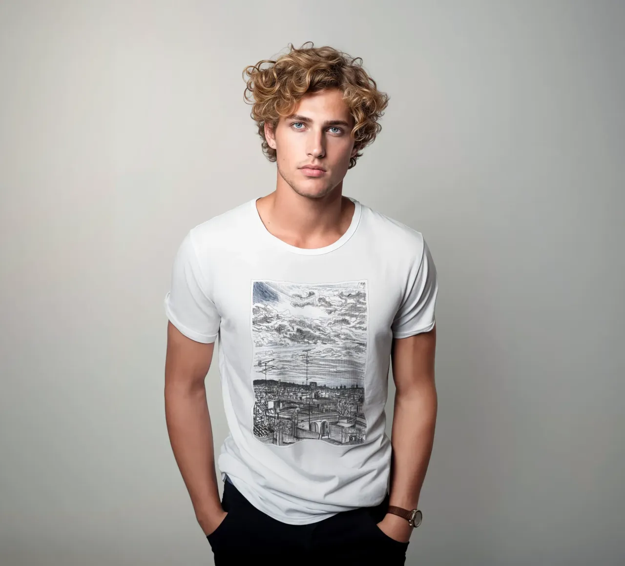 Nuvole diffuse t-shirt da Asobōze