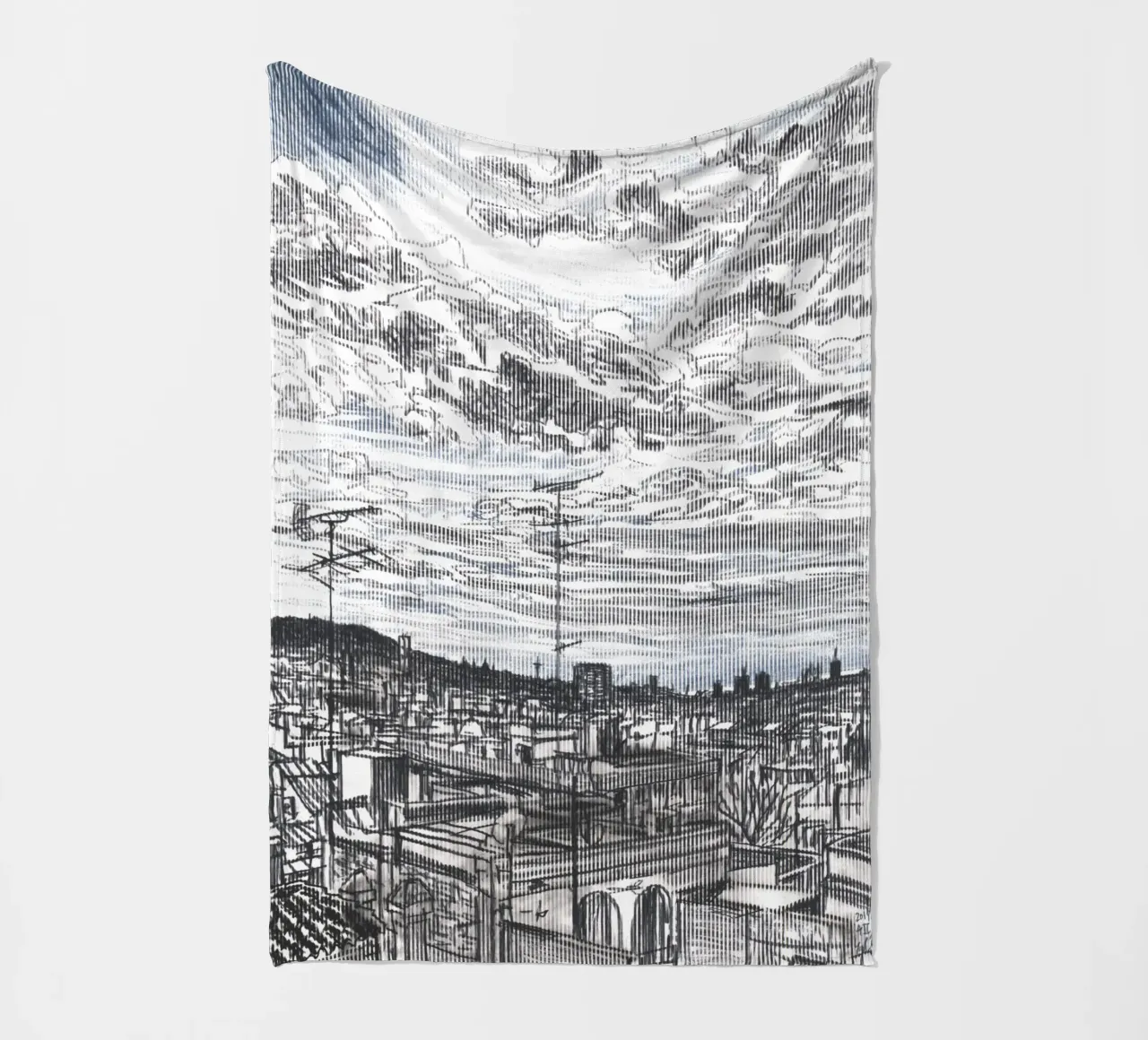 Sich ausbreitende Wolken Fleecedecke von Asobōze