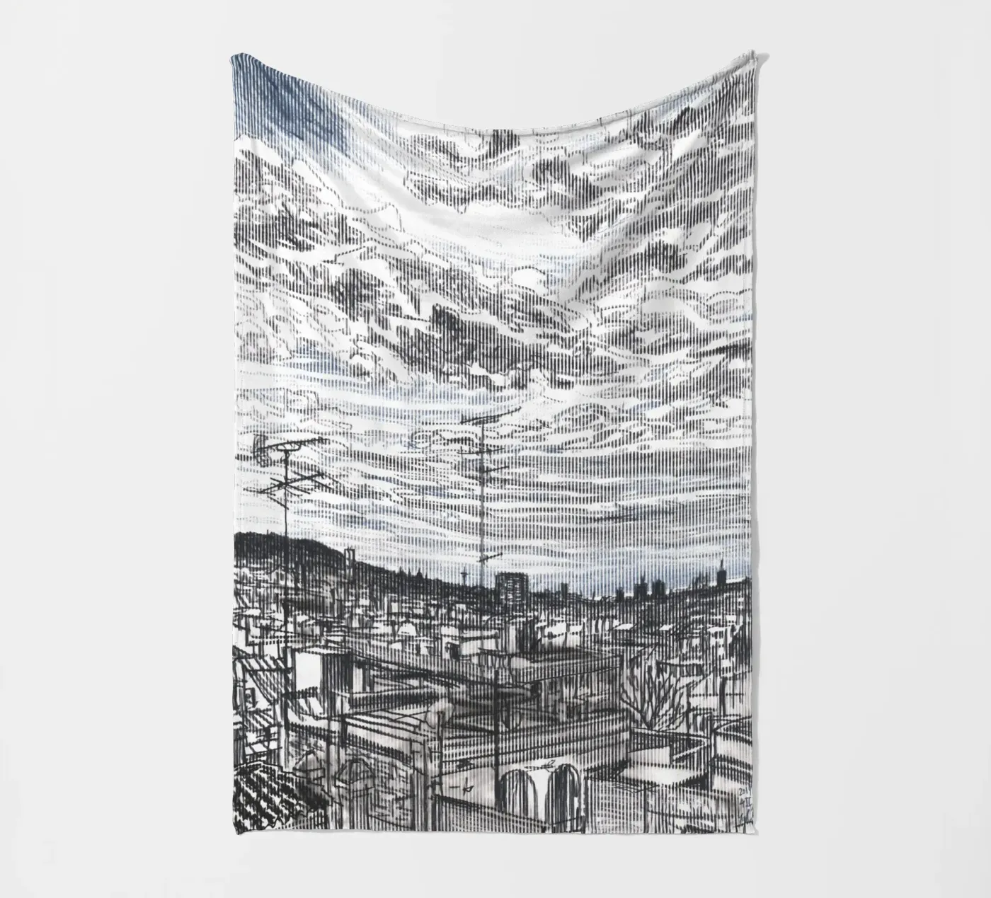 Spreading Clouds plaid polaire de Asobōze