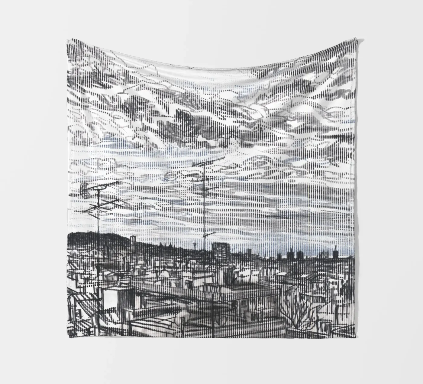 Spreading Clouds plaid polaire de Asobōze