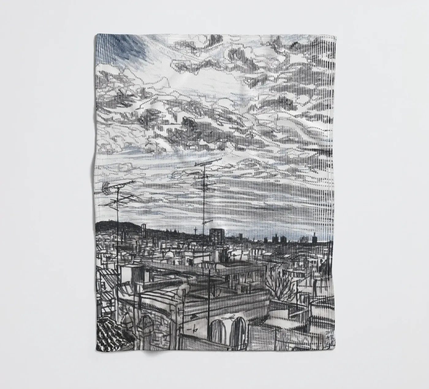 Spreading Clouds plaid polaire de Asobōze