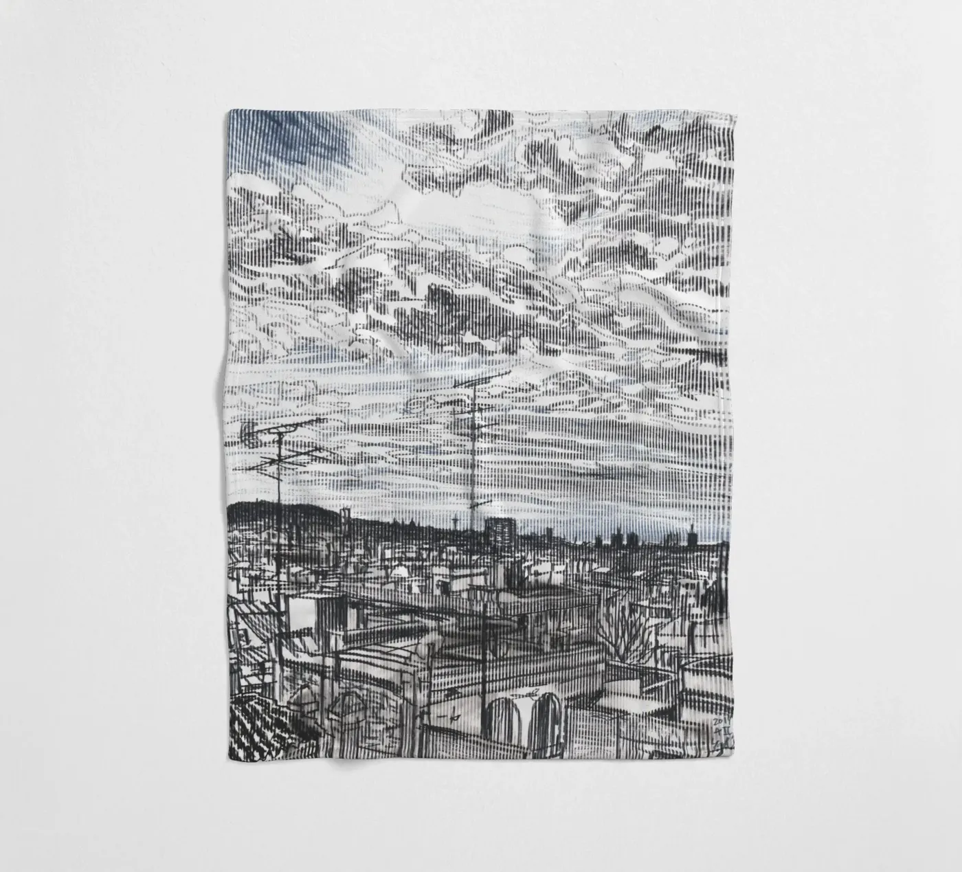 Spreading Clouds plaid polaire de Asobōze