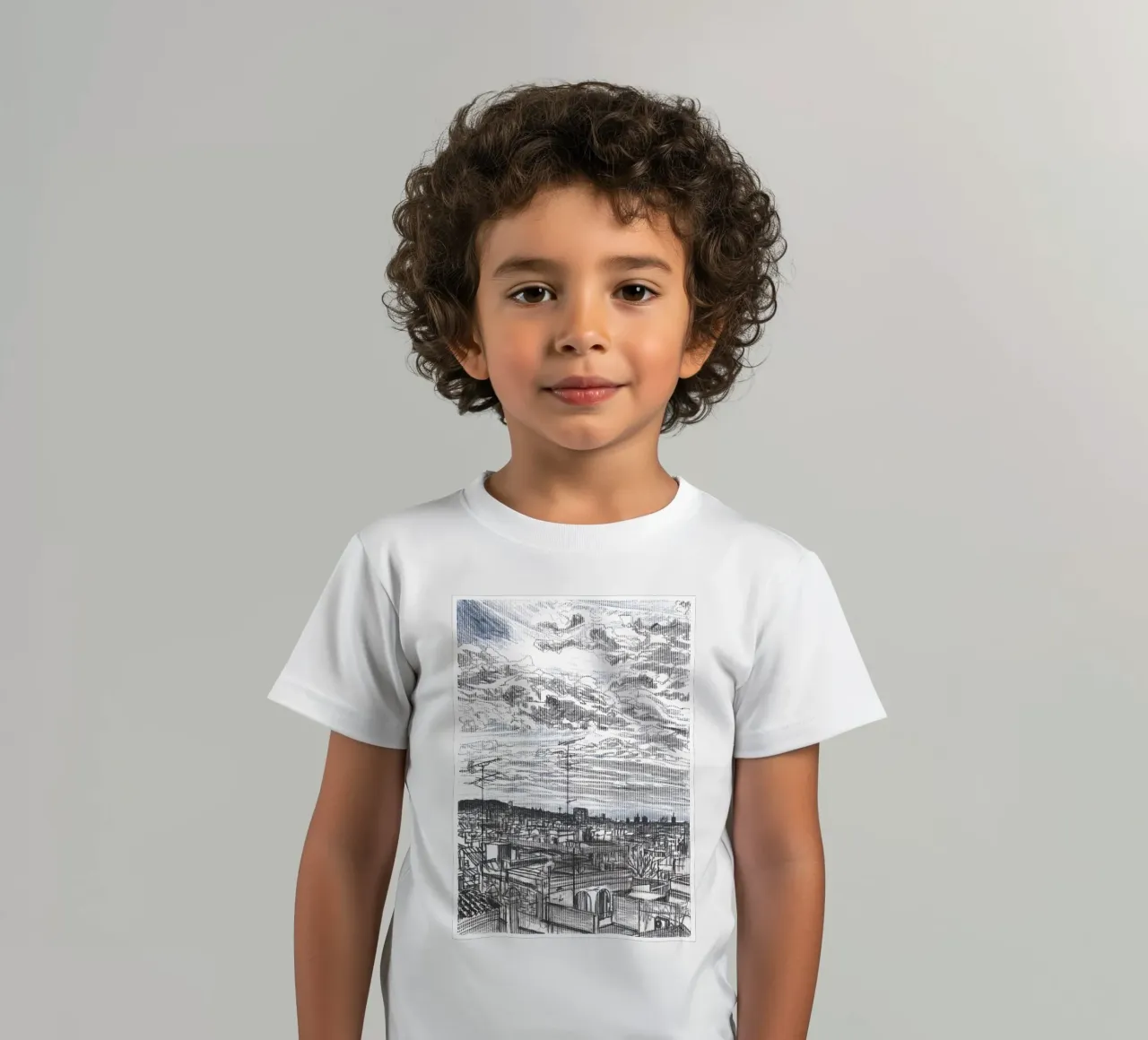 Nuvole diffuse t-shirt bambini da Asobōze