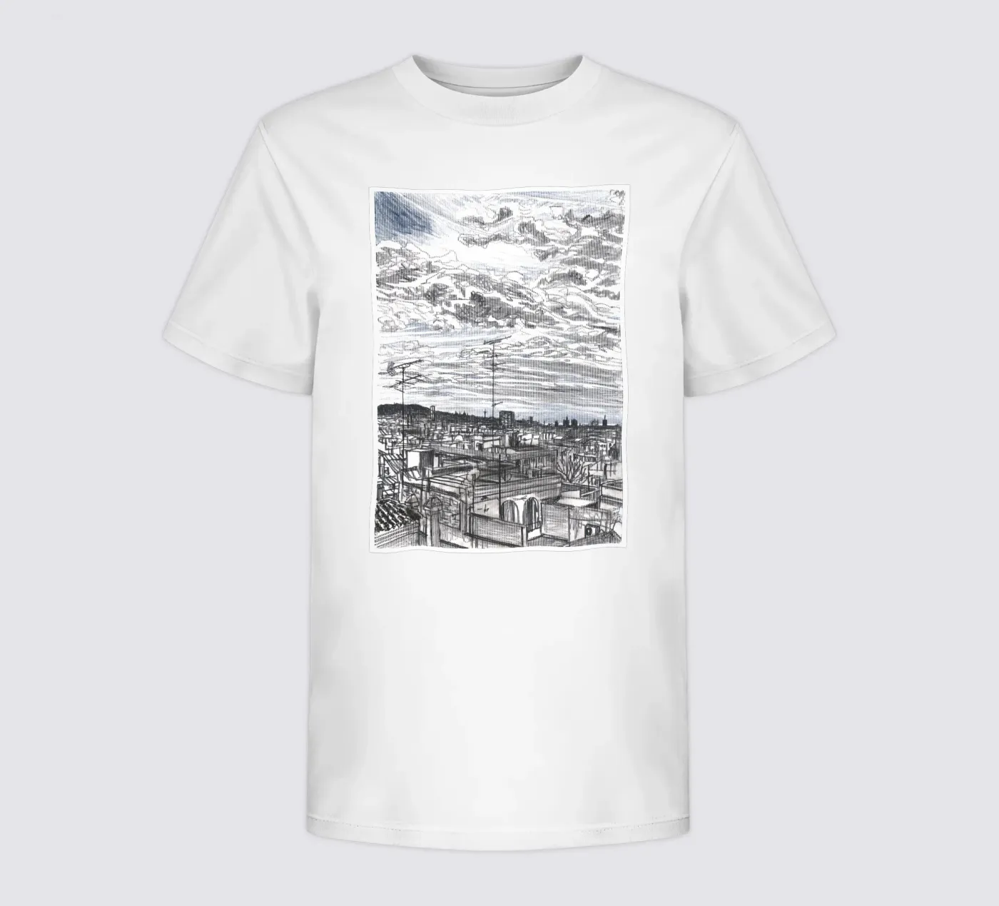 Nuvole diffuse t-shirt bambini da Asobōze