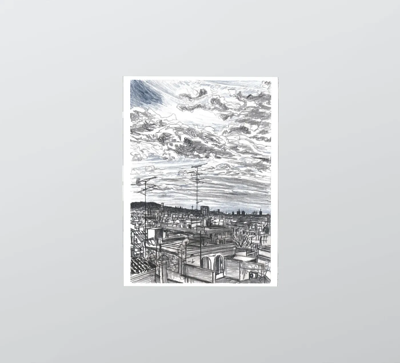 Verspreid wolken sticker van Asobōze