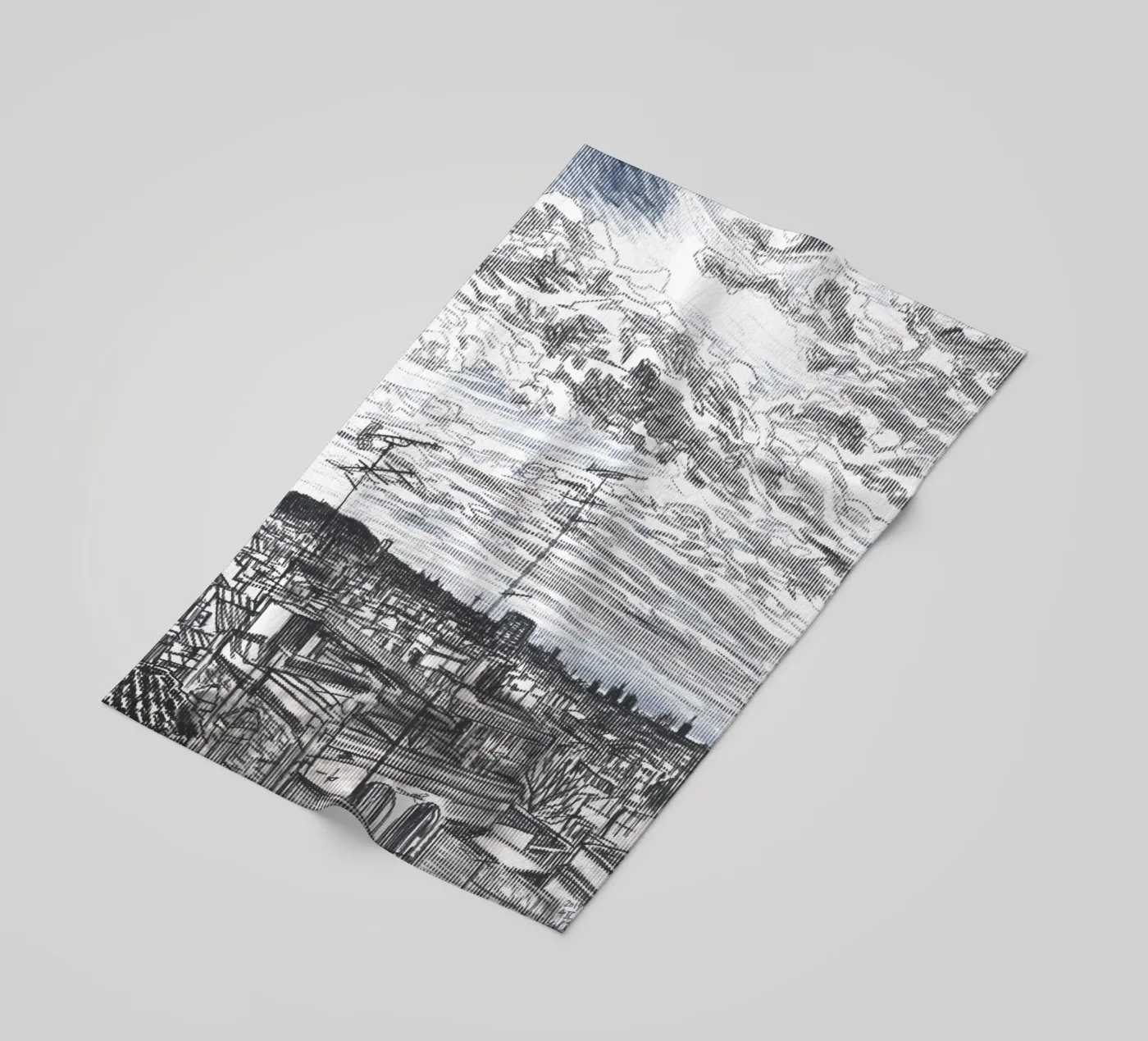 Spreading Clouds beach towel by Asobōze