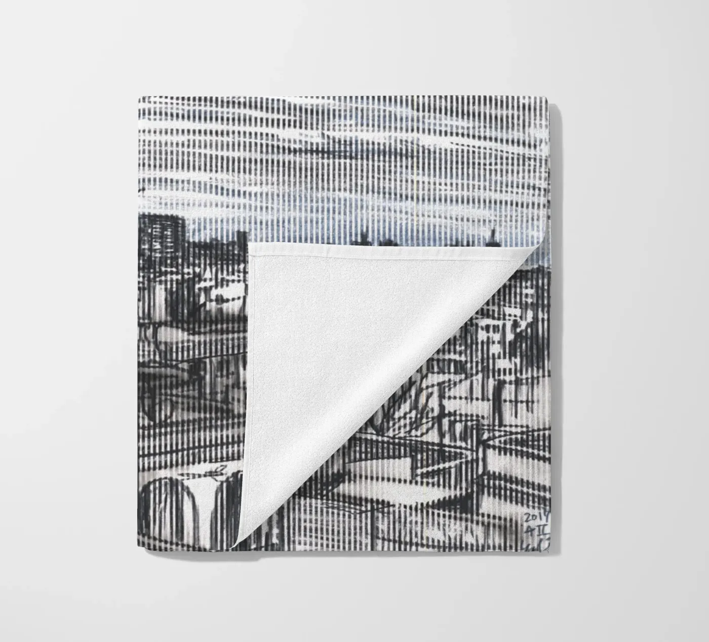 Verspreid wolken strandhanddoek van Asobōze