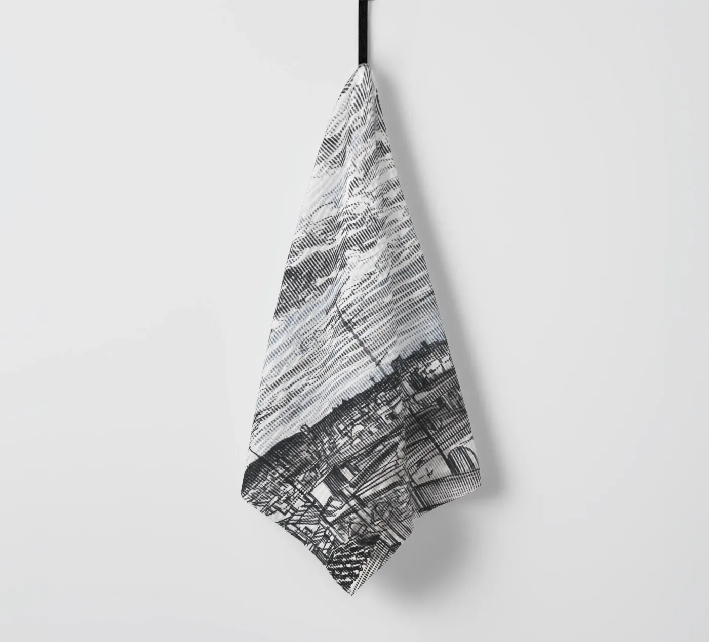 Spreading Clouds tea towel by Asobōze