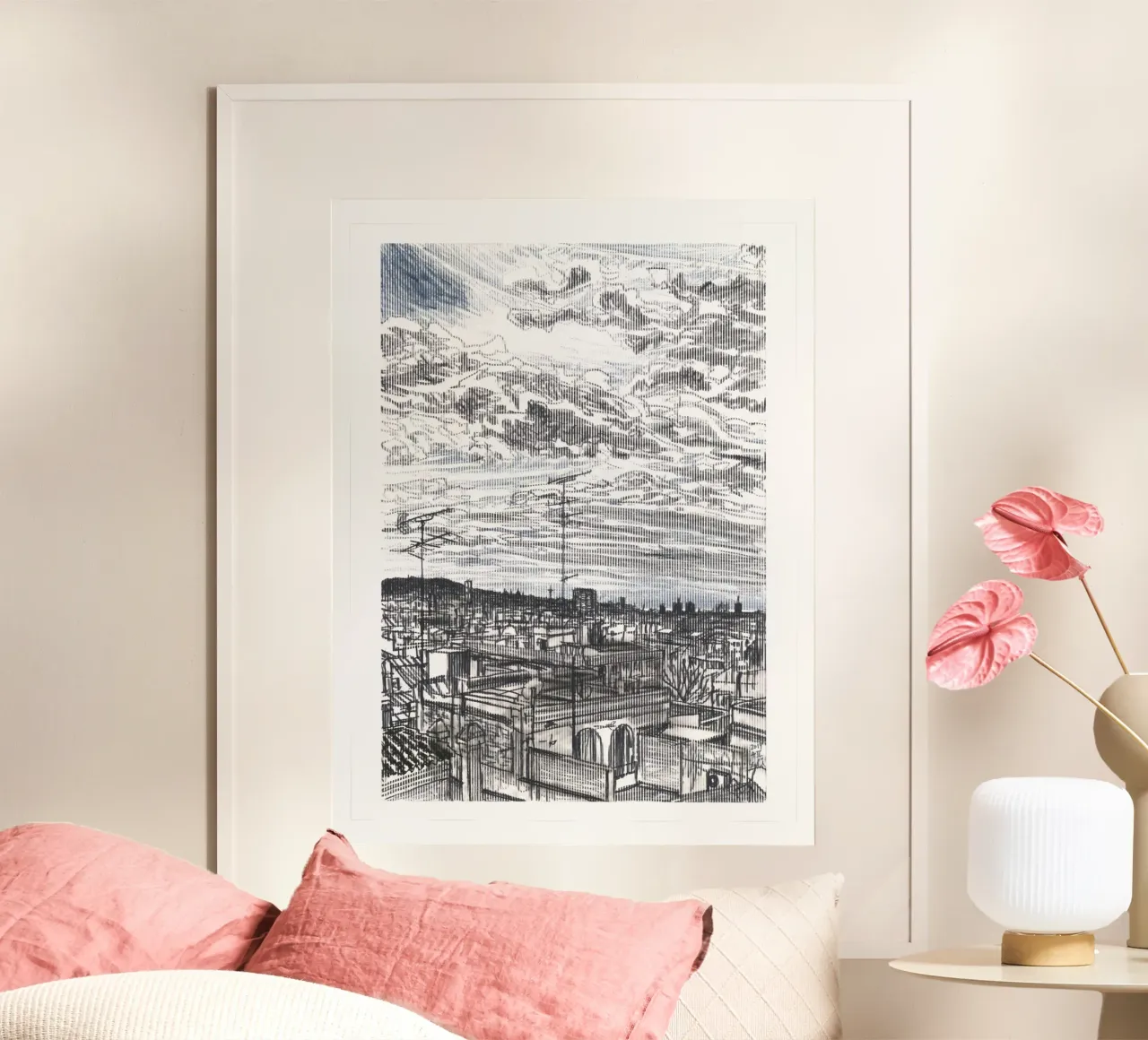 Nuvole diffuse poster da Asobōze