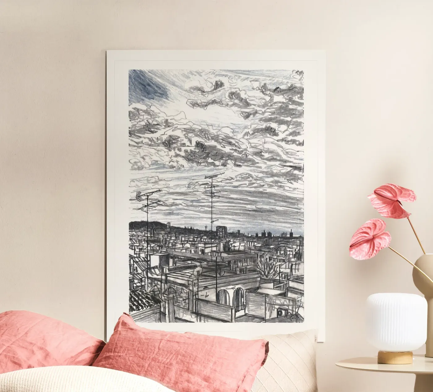 Sich ausbreitende Wolken Poster von Asobōze