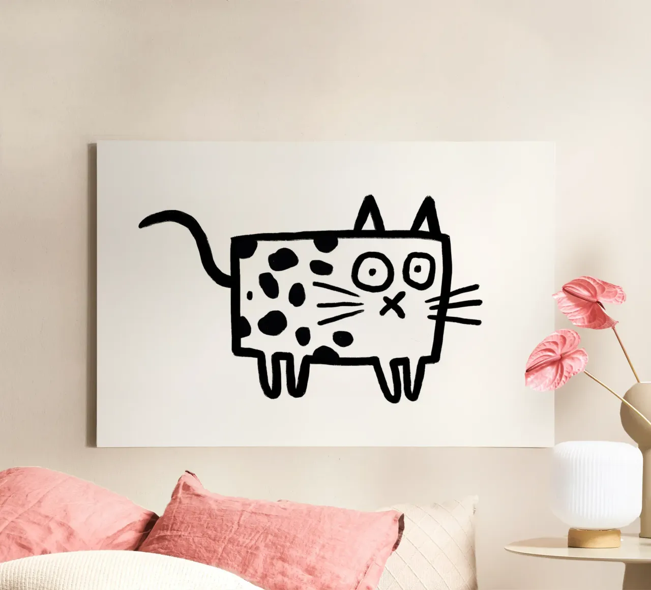 Kat canvas met Baklijst van aucontraire