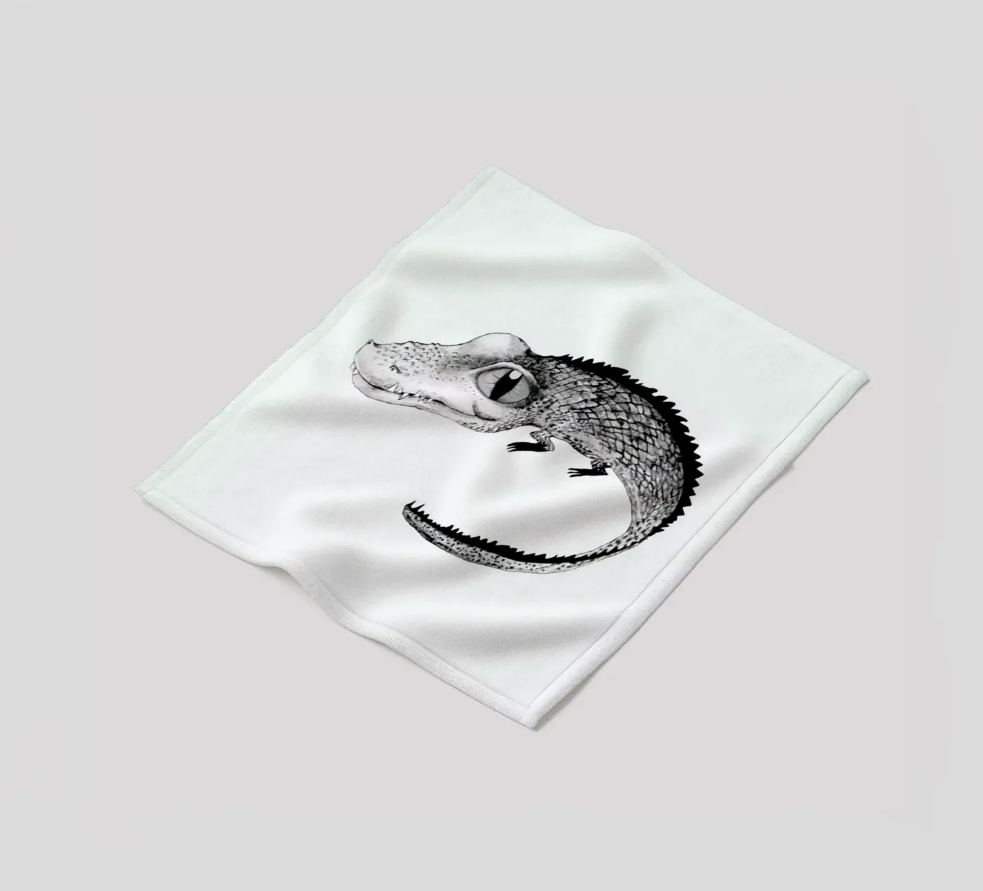 Crocodile fleece blanket by Tvinkla