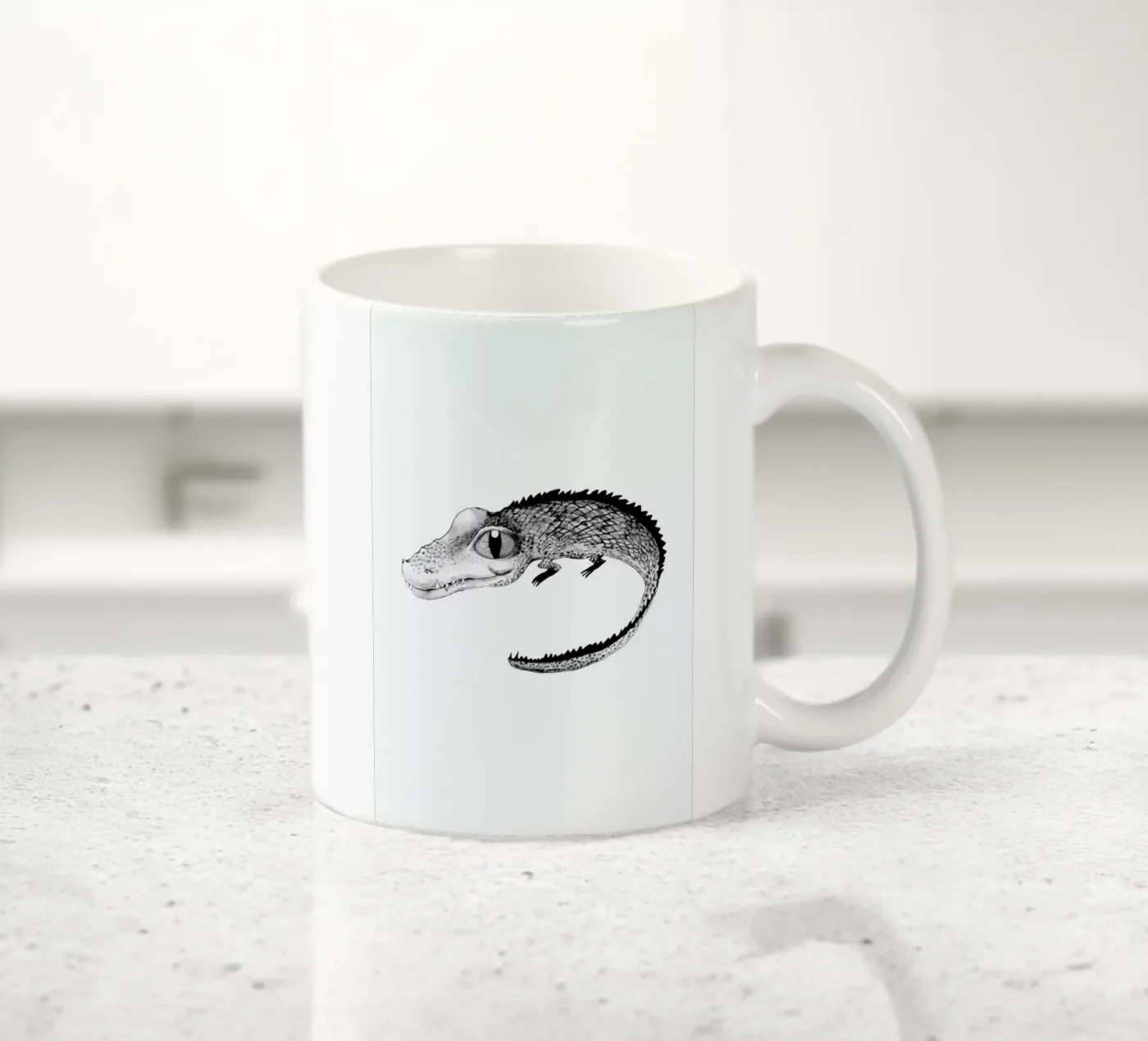 Crocodile ceramic mug by Tvinkla