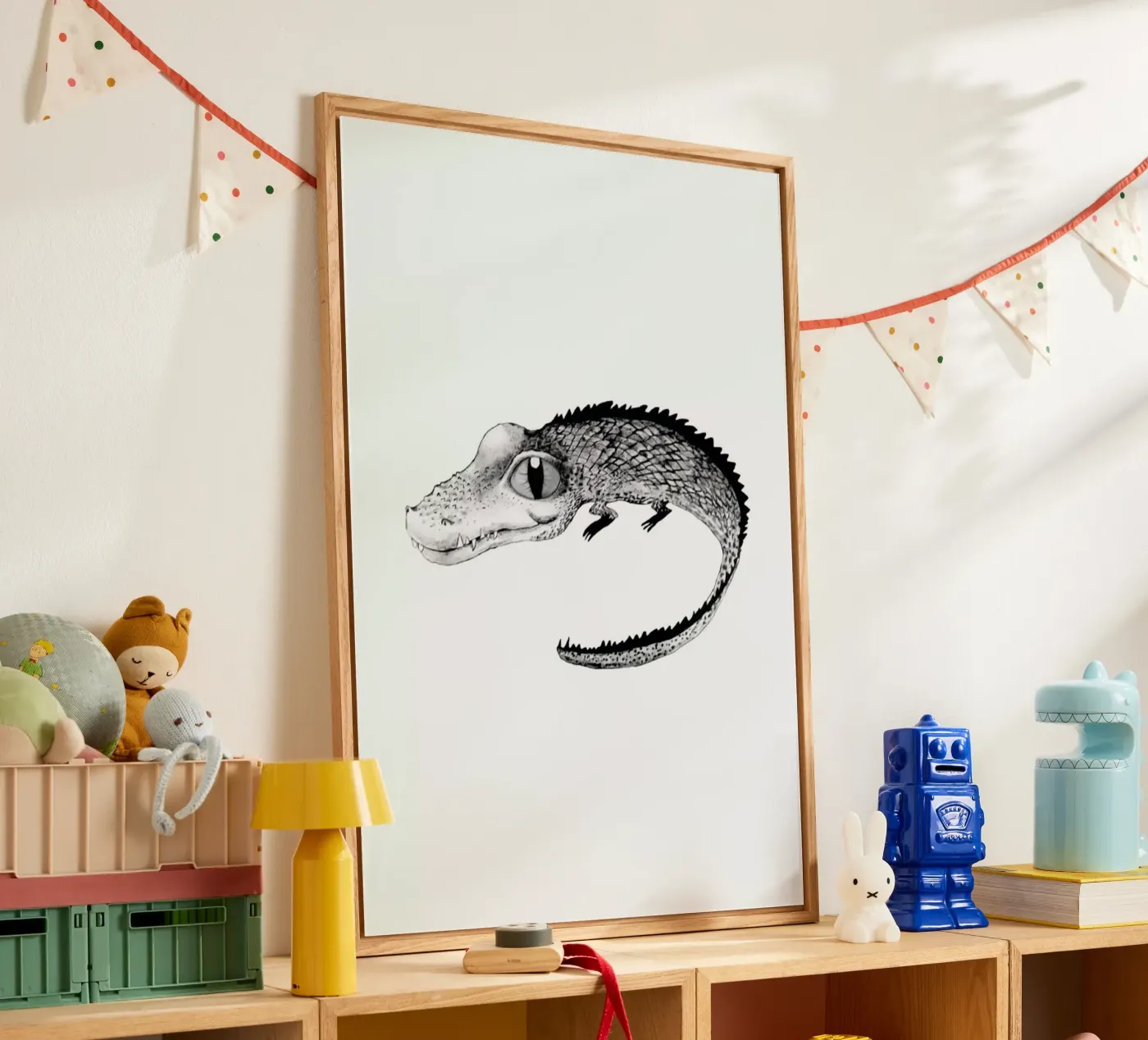 Crocodile acryl van Tvinkla