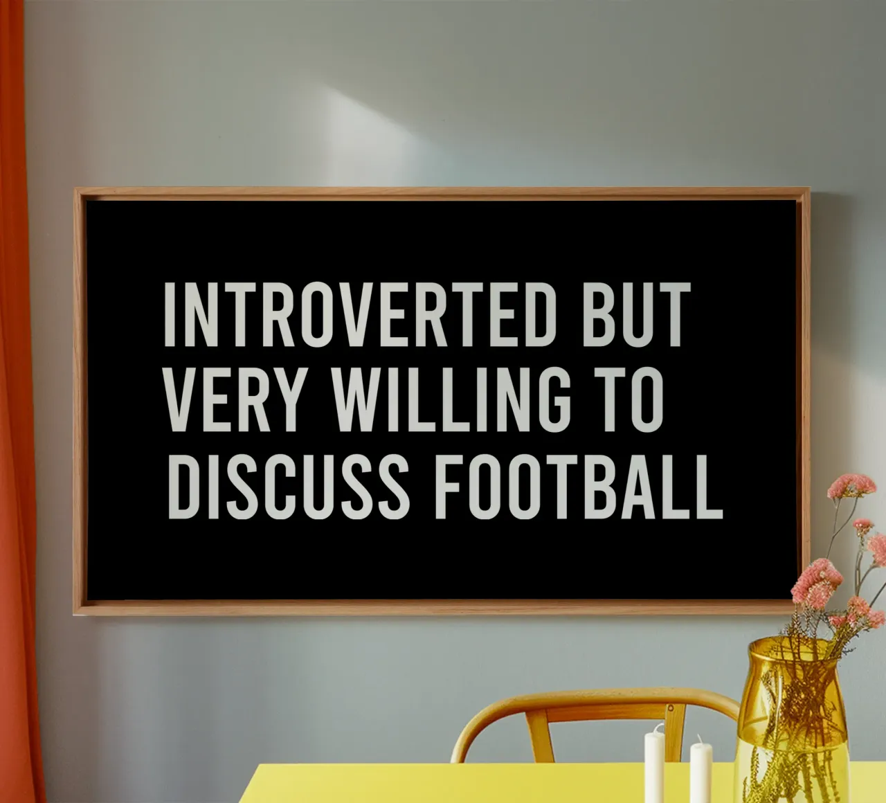 Introverted but very willing to discuss football tela da happieeagle
