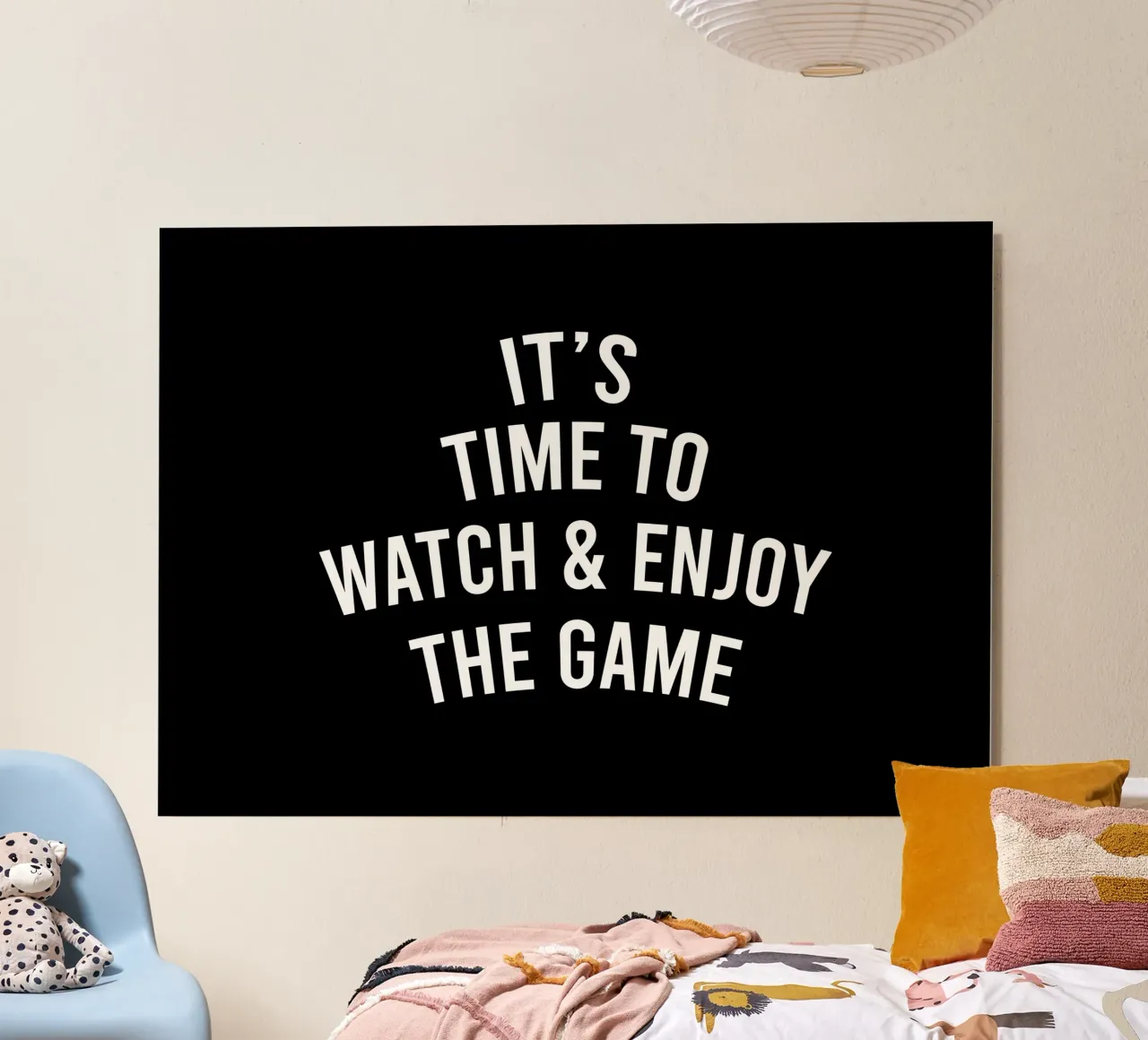 it's time to watch and enjoy the game aluminio dibond de happieeagle