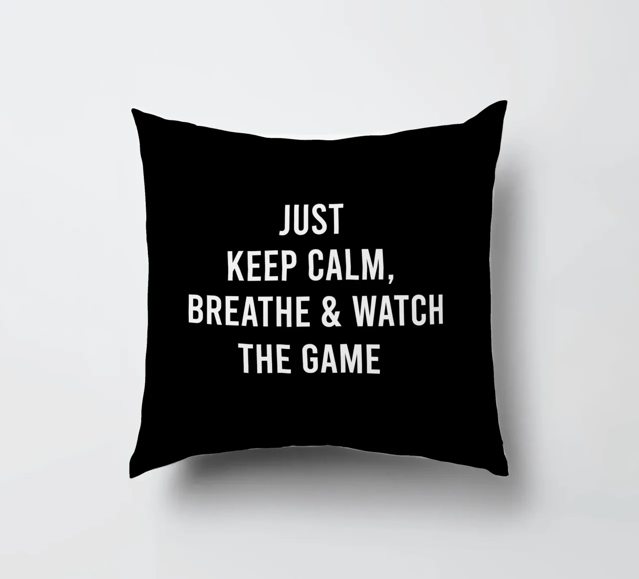 Just keep calm, breathe and watch the game cojín de happieeagle