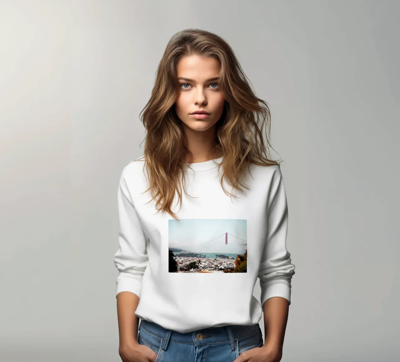 Golden Gate Bridge sweatshirt by Flo Klein