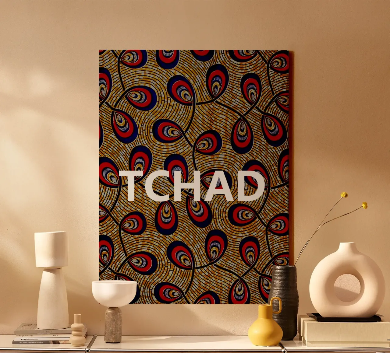 Tchad canvas met Baklijst van Mathudace Créas