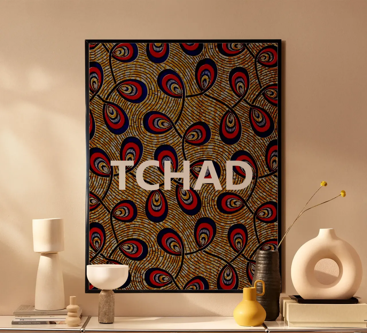 Tchad poster con telaio in plastica da Mathudace Créas