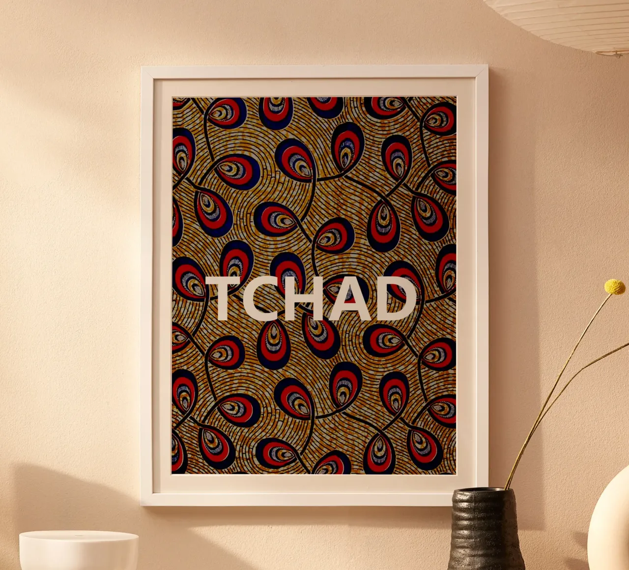 Tchad poster con telaio in plastica da Mathudace Créas
