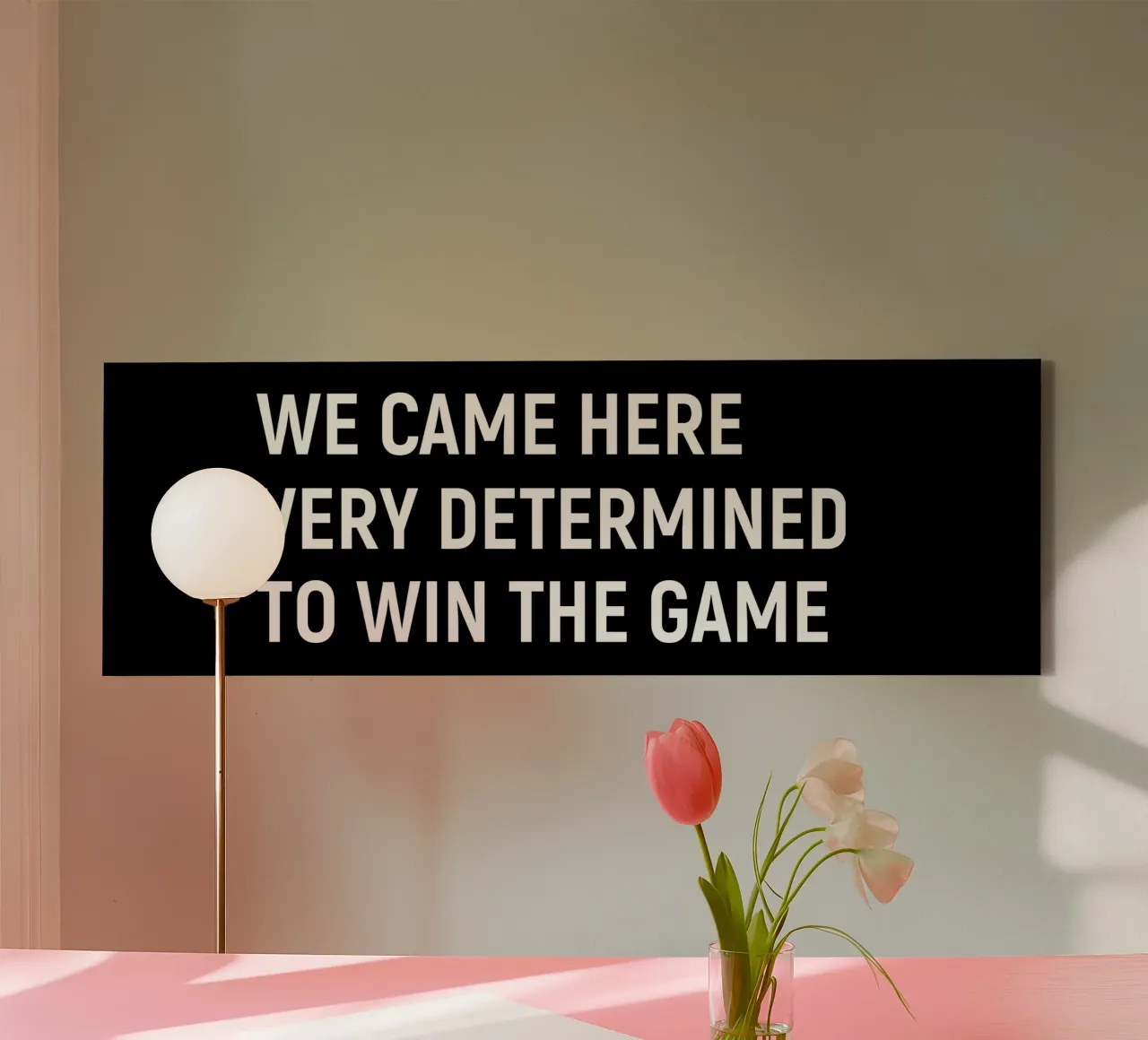We came here very determined to win the game tela con Cornice a cassetta da happieeagle