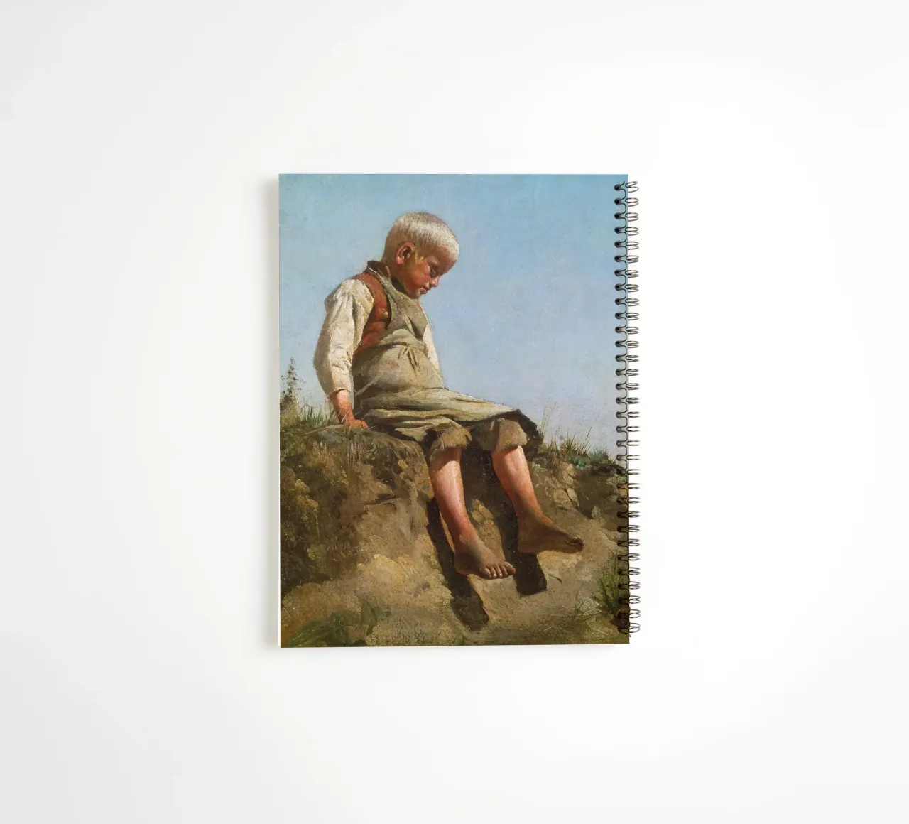 Franz von Lenbach - Boy in the sun spiral notebook by ARTOTHEK