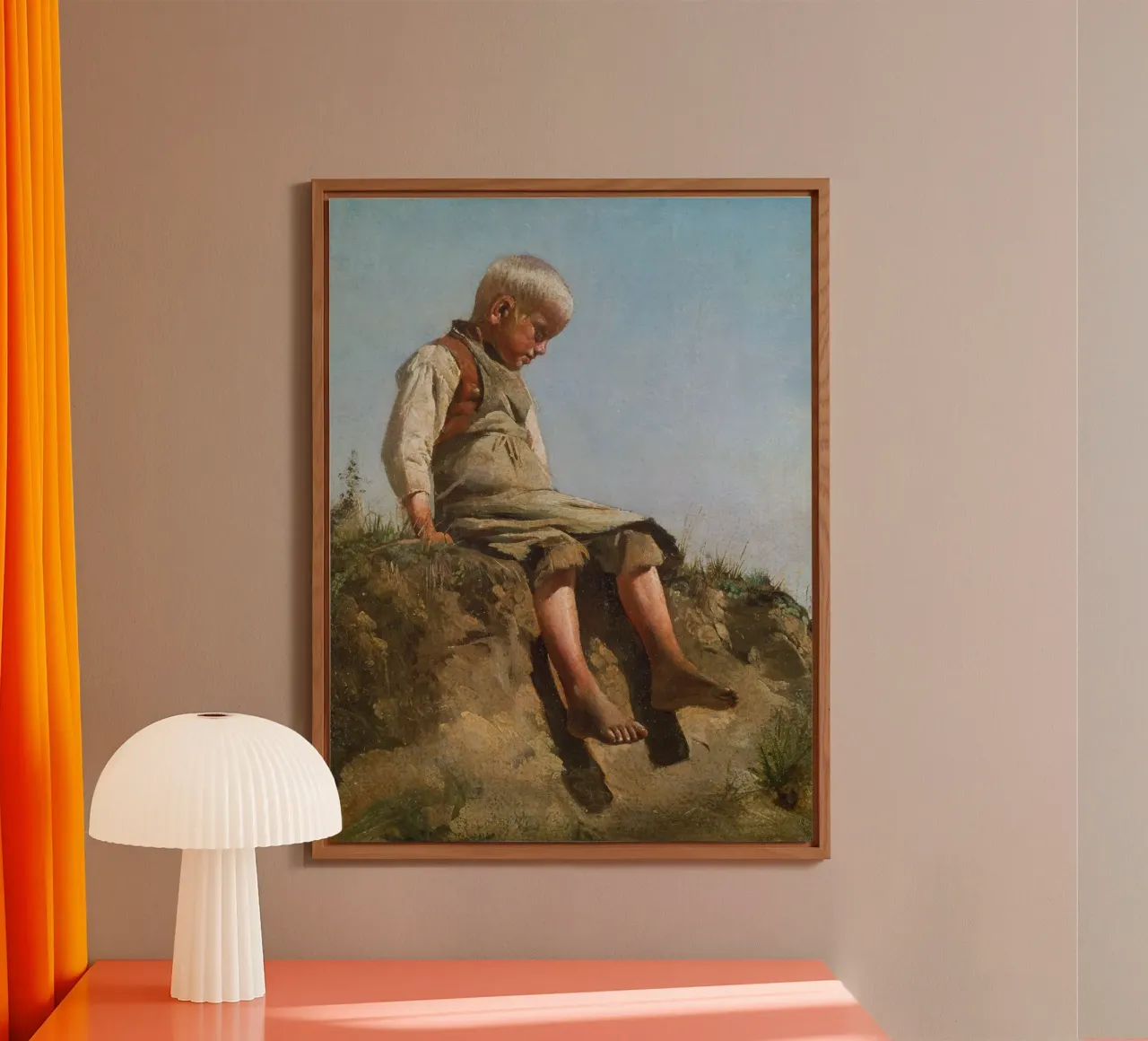 Franz von Lenbach - Ragazzo al sole alluminio dibond da ARTOTHEK