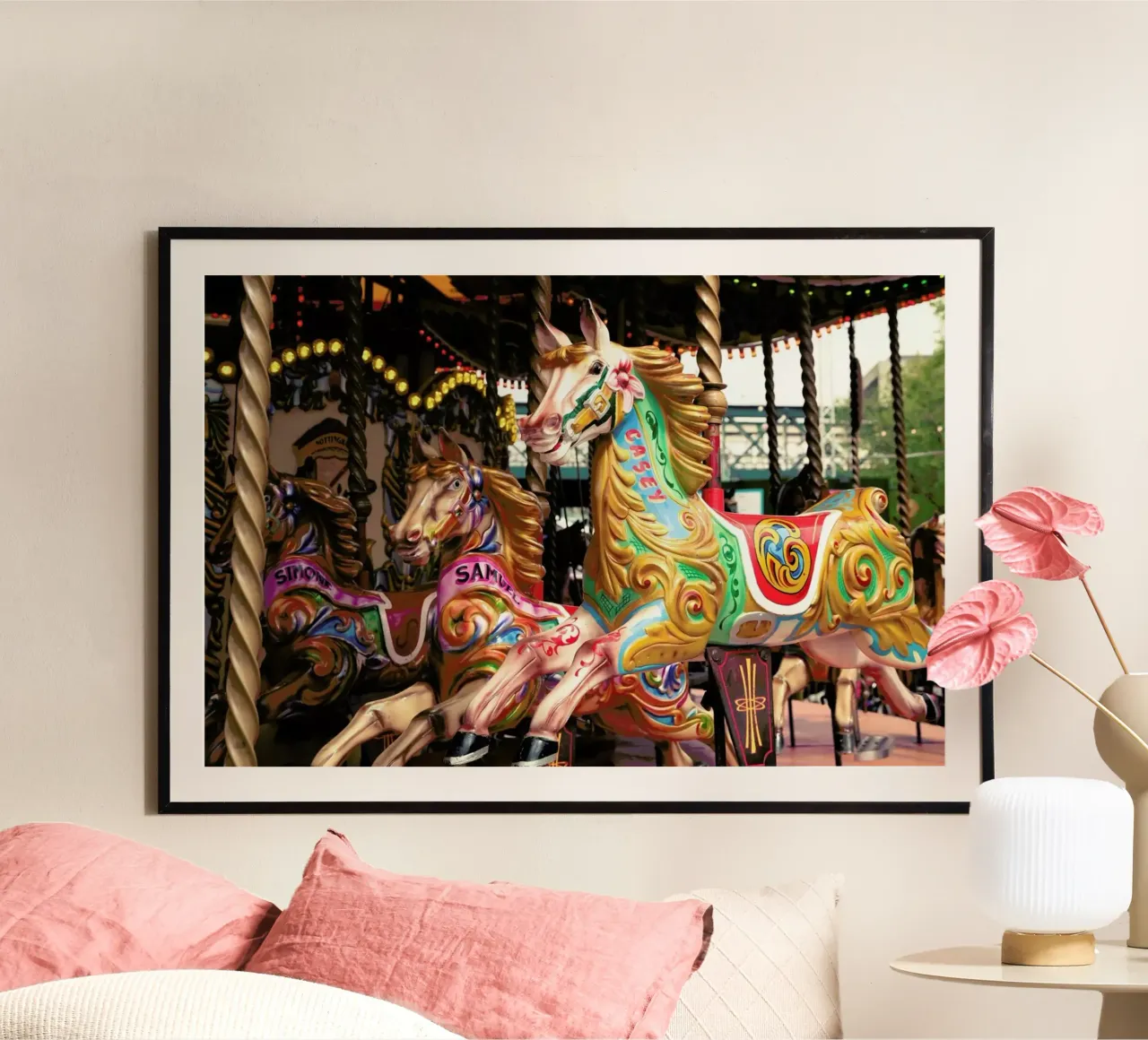 London Horse poster with plastic frame by Flo Klein