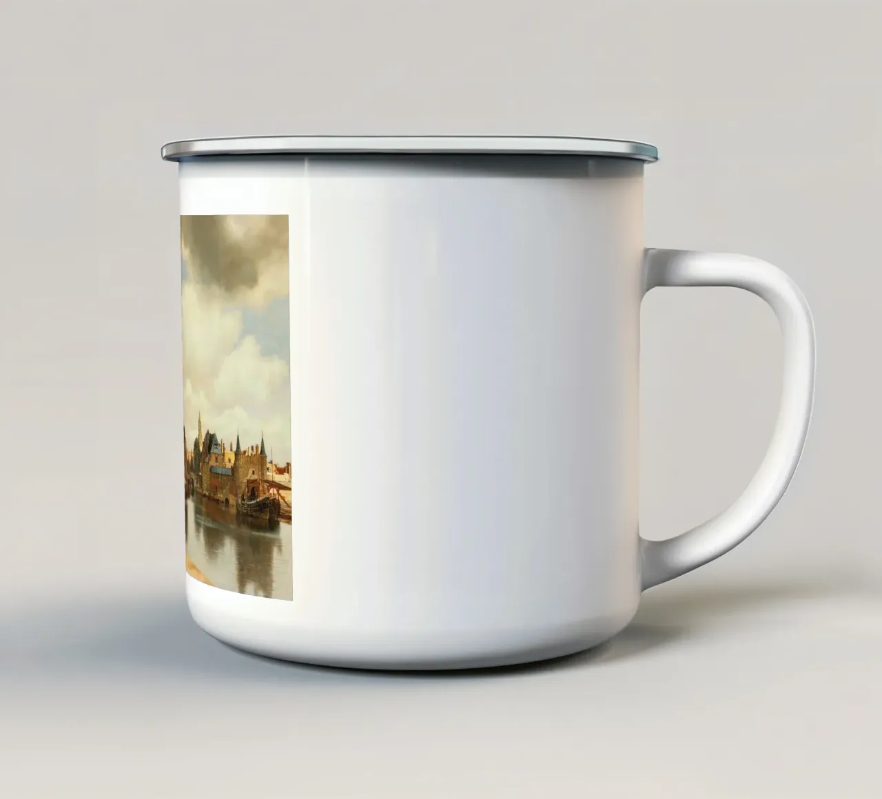 Vermeer - View of Delft emaille mok van ARTOTHEK
