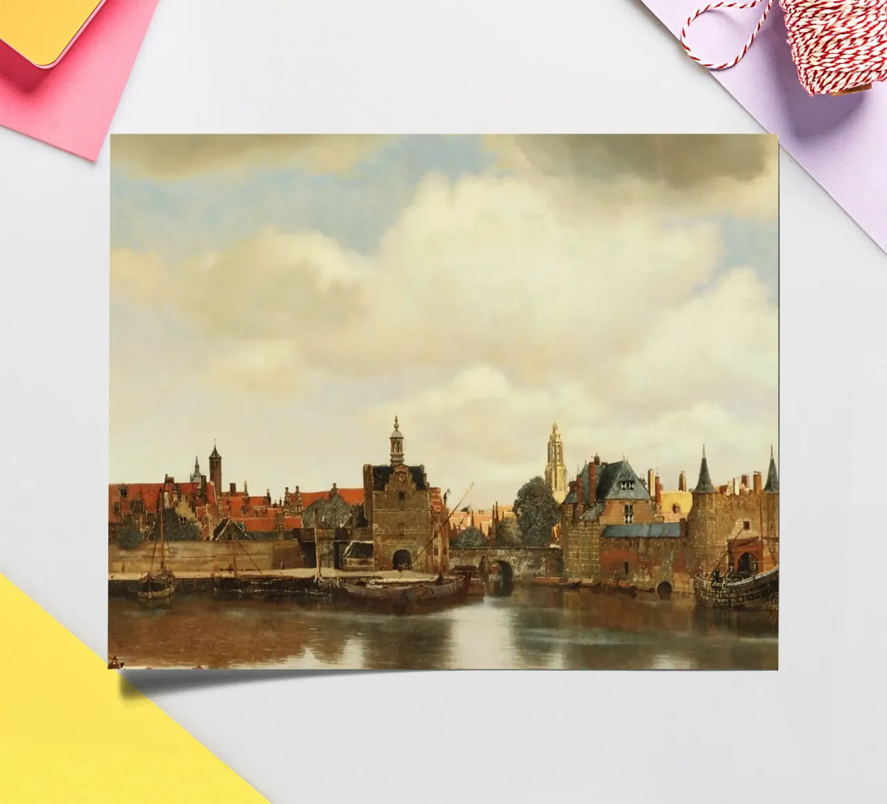 Vermeer - Vue de Delft planche autocollant de ARTOTHEK